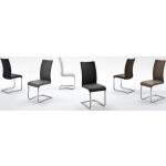 Braune Moderne MCA furniture Arco Freischwinger Stühle aus Leder Breite 0-50cm, Höhe 100-150cm, Tiefe 50-100cm 2-teilig 