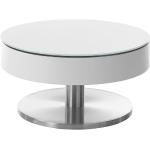 Reduzierte Weiße MCA furniture Runde Runde Couchtische 40 cm aus Holz Breite 50-100cm, Höhe 0-50cm, Tiefe 50-100cm 