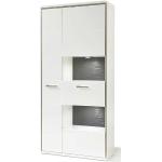 Reduzierte Weiße Moderne MCA furniture Trento Vitrinen aus MDF Breite 50-100cm, Höhe 200-250cm, Tiefe 0-50cm 