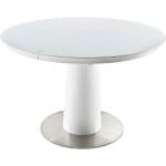 Reduzierte Weiße Moderne MCA furniture Runde Runde Glastische aus Holz ausziehbar Höhe 50-100cm 