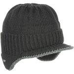 McBURN Dinder Peak Pull-On Hat Damen/Herren - Made in Italy Wintermütze Wollmütze Herrenmütze mit Futter, Futter Herbst-Winter - L/XL (58-61 cm) schwarz