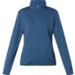 Marineblaue Melierte Atmungsaktive McKINLEY Stehkragen Herbstjacken mit Reißverschluss aus Fleece für Damen Größe L für den für den Herbst 