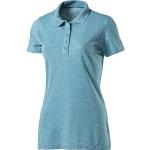 Blaue Melierte Kurzärmelige McKINLEY Kurzarm-Poloshirts für Damen Größe M 