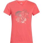 Pinke Blumenmuster McKINLEY V-Ausschnitt T-Shirts für Damen Größe M 