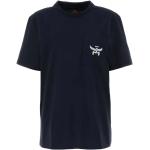 Reduzierte Mitternachtsblaue MCM T-Shirts aus Baumwolle für Damen Größe XL 