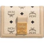 Beige MCM Visetos Mini Geldbörsen aus Leder für Damen klein 