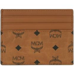 MCM Portemonnaies - Visetos Original New Mini Card Case - in cognac - für Damen