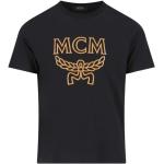 Schwarze Kurzärmelige MCM T-Shirts aus Baumwolle für Herren Größe XL 
