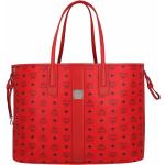 Reduzierte Rote MCM Reversible Lederhandtaschen aus Leder für Damen 