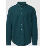 Petrolfarbene Unifarbene McNeal Button Down Kragen Businesskleidung aus Baumwolle für Herren Größe XXL 
