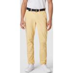 Gelbe Unifarbene McNeal Chino mit Gürtel mit Reißverschluss aus Baumwolle für Herren Größe XL 