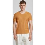 Braune McNeal V-Ausschnitt T-Shirts aus Baumwolle für Herren Größe S 
