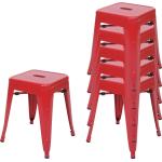 Rote Industrial MCW Barhocker & Barstühle aus Metall Breite 100-150cm, Höhe 100-150cm, Tiefe 0-50cm 