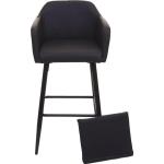 Schwarze Moderne MCW Barhocker & Barstühle aus Kunstleder gepolstert 