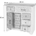 Weiße Shabby Chic MCW Schubladenschränke aus Holz mit Schublade Breite 0-50cm, Höhe 0-50cm, Tiefe 0-50cm 