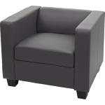 Graue Moderne MCW Lounge Sessel aus Kunstleder Breite 100-150cm, Höhe 100-150cm, Tiefe 0-50cm 