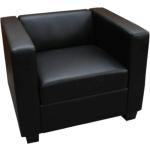 Schwarze Moderne MCW Lounge Sessel aus Kunstleder Breite 100-150cm, Höhe 100-150cm, Tiefe 0-50cm 
