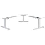 Weiße MCW Rechteckige Tischgestelle & Tischkufen aus Metall höhenverstellbar Breite 200-250cm, Höhe 100-150cm, Tiefe 200-250cm 