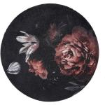 Rosa Motiv Runde Runde Badteppiche 100 cm Matte aus Polyamid maschinenwaschbar 