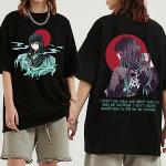 MDEM Demon Slayer Muichiro Tokito Anime T-Shirt Mode Harajuku Hip-Hop Mann Frau Kurzarm Tops-style13||XL
