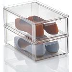 Yorbay Drop front box, Schuhbox aus Kunststoff 3er Set für Sneaker  Aufbewahrung, stapelbarer Aufbewahrungsboxen 