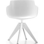 Weiße MDF Italia Designer Stühle lackiert aus Stoff gepolstert 