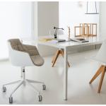 Weiße MDF Italia Designer Stühle matt aus MDF höhenverstellbar 