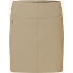 Khakifarbene Meru Mini Miniröcke mit Reißverschluss aus Polyester für Damen Größe M 