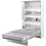 Weiße Betten mit Matratze matt aus Holz 120x200 mit Härtegrad 2 