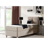 Beige Minimalistische Betten mit Bettkasten mit Stauraum 80x200 mit Härtegrad 3 
