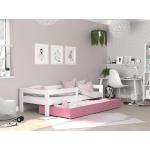 Rosa Betten mit Matratze aus MDF mit Schublade 80x190 