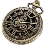 Vintage Mechanik Vintage Uhren & Antike Uhren mit Halloween-Motiv mit skelettiertem Zifferblatt mit römischen Zahlen für Herren 
