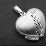 Medaillon Herz mit Ranke - 925 Sterling Silber