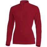 Medico Damen Ski Shirt, 100% Polyester, Fleece, langarm, Reißverschluss (G61 Red, 46)