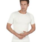 Reduzierte Weiße Kurzärmelige Medima Kurzarm-Unterhemden aus Angora für Herren Größe L 