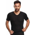 Schwarze Kurzärmelige Medima V-Ausschnitt Kurzarm-Unterhemden für Herren Größe L 