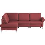 Rote L-förmige Federkern Sofas aus Metall mit Relaxfunktion Breite 250-300cm, Höhe 50-100cm, Tiefe 200-250cm 