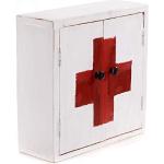 Rote Vintage DESIGN DELIGHTS Medizinschränke & Erste Hilfe Schränke aus Massivholz Breite 0-50cm, Höhe 0-50cm, Tiefe 0-50cm 