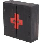 Rote Retro xtradefactory Medizinschränke & Erste Hilfe Schränke aus Recyclingholz Breite 0-50cm, Höhe 0-50cm, Tiefe 0-50cm 