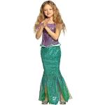 Türkise Kurzärmelige Boland Meerjungfrau-Kostüme mit Glitzer aus Polyester für Kinder Größe 122 
