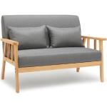 Dunkelgraue Moderne Meerveil Zweisitzer-Sofas aus Massivholz mit Kissen Breite 100-150cm, Höhe 100-150cm, Tiefe 50-100cm 2 Personen 