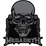 Megadeth Patch - Vic Rattlehead Cut Out - schwarz/grau - Lizenziertes Merchandise