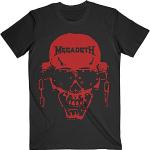 Megadeth T-Shirt "Vic Hi-Contrast Red", Schwarz Gr. XL, Schwarz