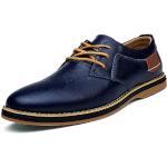 Blaue Business Hochzeitsschuhe & Oxford Schuhe mit Schnürsenkel für Herren Größe 48 