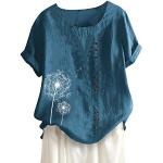 Fliederfarbene Karo Elegante Tunika-Blusen aus Flanell für Damen Größe XXL Große Größen 