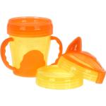 Orange PVC-freie Babyflaschen 200ml aus Glas 