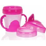 Pinke PVC-freie Babyflaschen 200ml aus Glas 
