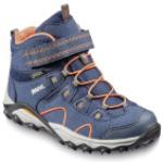 Marineblaue Meindl Lucca Gore Tex Outdoor Schuhe mit Klettverschluss für Kinder Größe 35 
