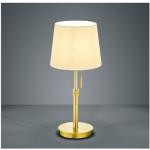 Goldene Vintage Designer Tischlampen aus Textil höhenverstellbar E27 