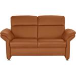 Orange Federkern Sofas aus Leder Breite 150-200cm, Höhe 50-100cm, Tiefe 50-100cm 